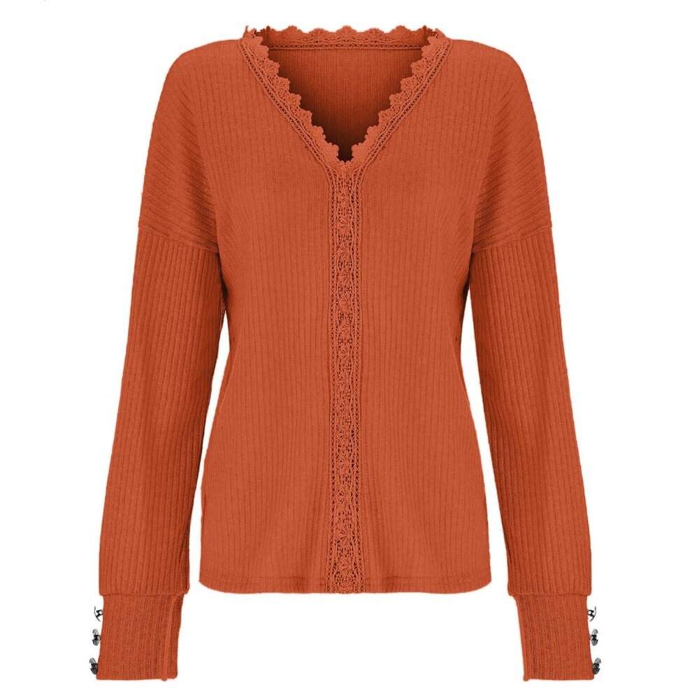 Orange Cardigan for Women - L